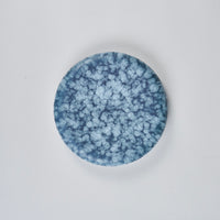 Kanezen Gama Circle Plate, Shibu Ruri, Matte White, 15cm
