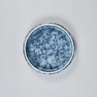 Kanezen Gama Circle Plate, Shibu Ruri, Matte White, 15cm