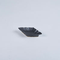 Usukiyaki, Ryouka Diamond Shaped Sauce Plate, Black, 12.5cm x W7cm x H1.8cm
