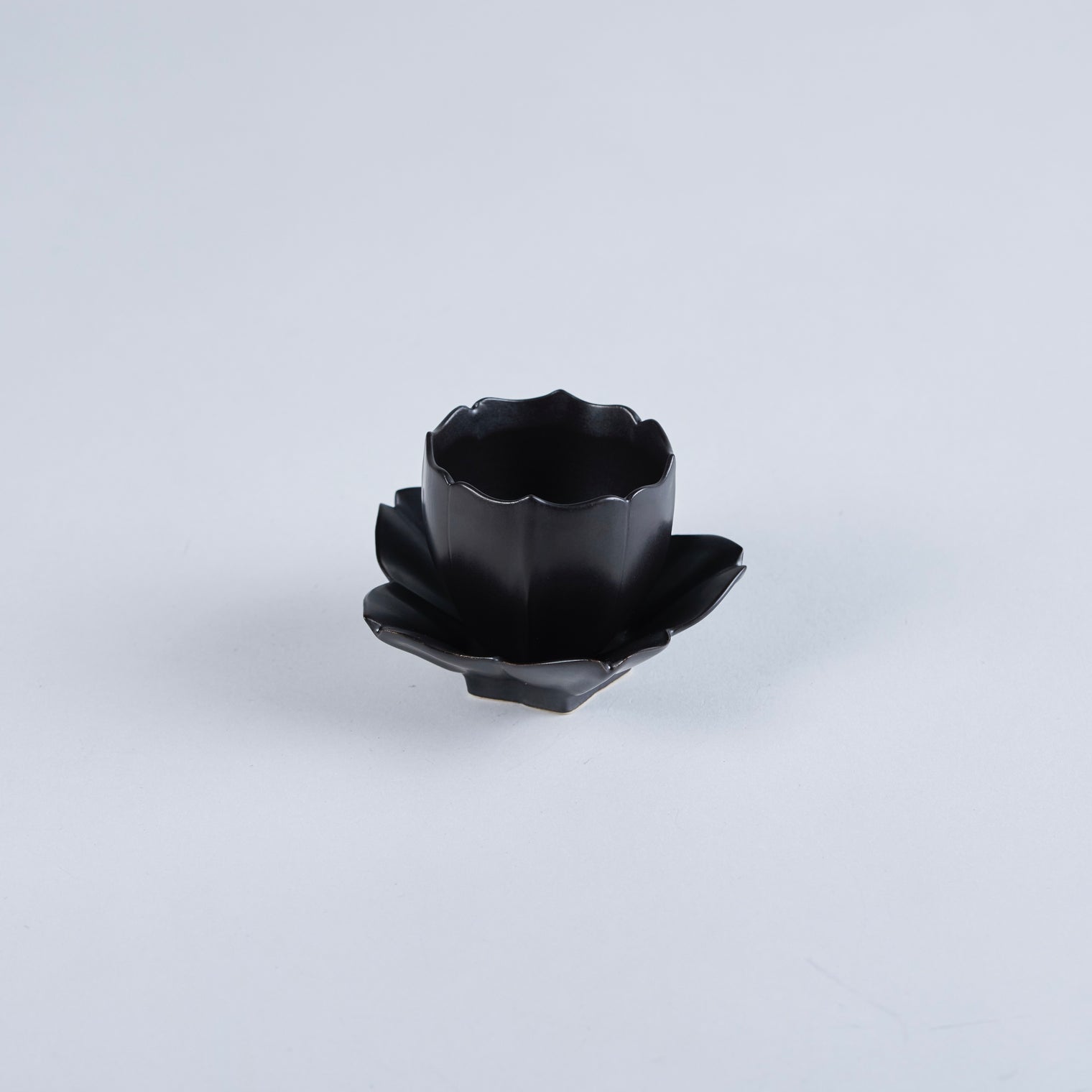 Usukiyaki, RYOUKA Japanese Teacup, Black, D6cm x H5.5cm
