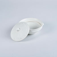 Usukiyaki, RINKA Shiboridashi Japanese Houhin, White, D12cm x H6.5cm