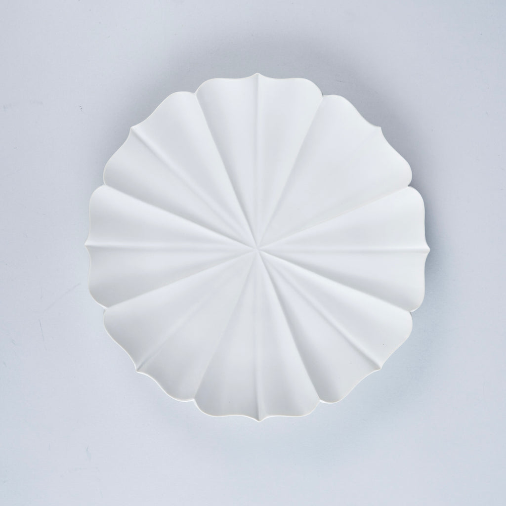 Usukiyaki, RYOUKA Lotus Petal Dinner Plate, White, D24.5cm x H3cm