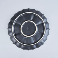 Usukiyaki, RYOUKA Lotus Petal Dinner Plate, Black, D24.5cm x H3cm