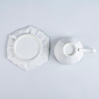 Usukiyaki, RYOUKA Teacup And Saucer, White, D9cm x H6.3cm/ D16cm x H2cm
