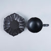 Usukiyaki, RYOUKA Teacup And Saucer, Black, D9cm x H6.3cm/ D16cm x H2cm