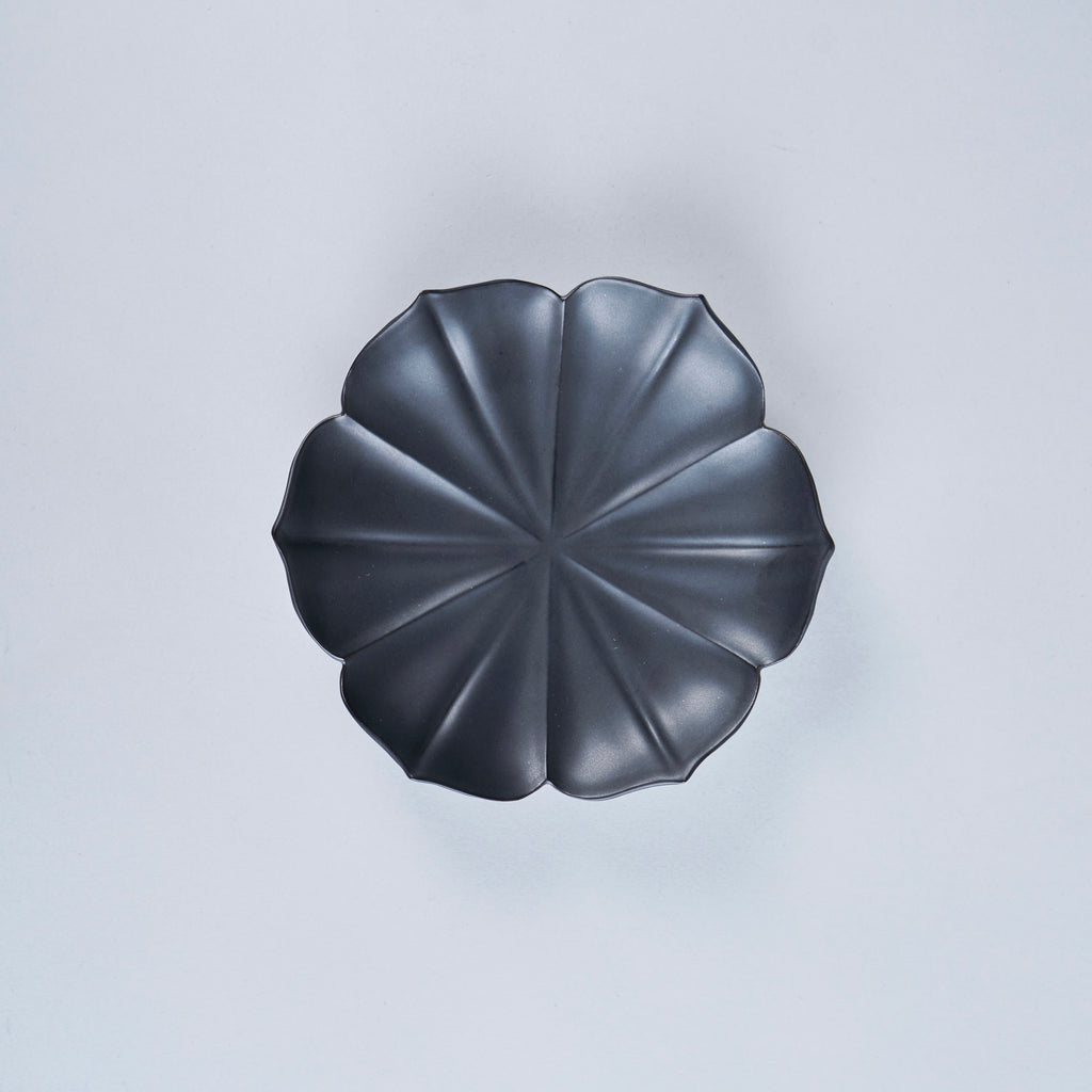 Usukiyaki,Ryouka Lotus Flower Plate S, Black