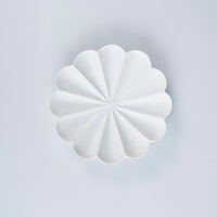 Usukiyaki,RINKA Twelve Petals Deep Side Plate, White, D18.5cm x H3cm