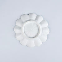 Usukiyaki,RINKA Twelve Petals Deep Side Plate, White, D18.5cm x H3cm