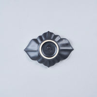 Usukiyaki, Ridge Flower Saucer, Black