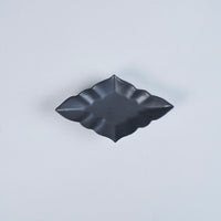Usukiyaki, Ryouka Diamond Shaped Sauce Plate, Black, 12.5cm x W7cm x H1.8cm