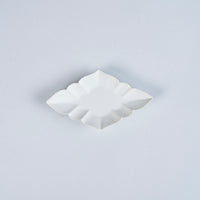 Usukiyaki, Ryouka Diamond Shaped Sauce Plate, White, 12.5cm x W7cm x H1.8cm