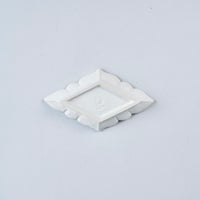 Usukiyaki, Ryouka Diamond Shaped Sauce Plate, White, 12.5cm x W7cm x H1.8cm