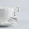 Usukiyaki, RYOUKA Teacup And Saucer, White, D9cm x H6.3cm/ D16cm x H2cm