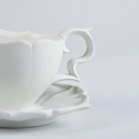 Usukiyaki, RYOUKA Teacup And Saucer, White, D9cm x H6.3cm/ D16cm x H2cm