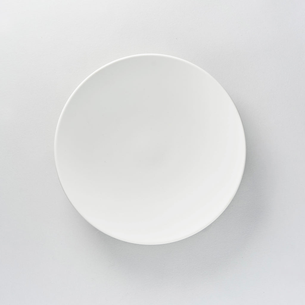 Bisque White Deep Plate, 20cm x H4.5cm, Design by Moriyama