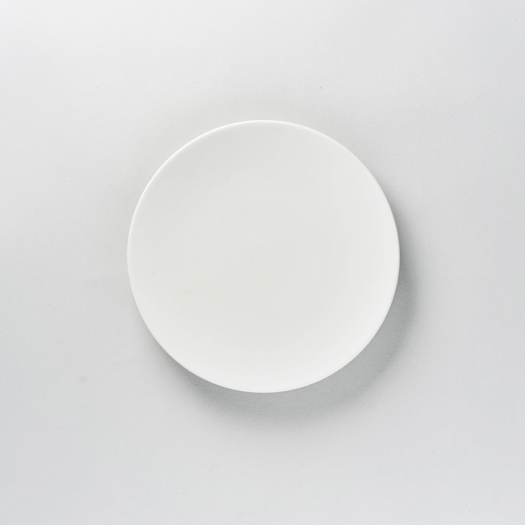 Bisque White Flat Plate, D18cm x H2cm, Moriyama