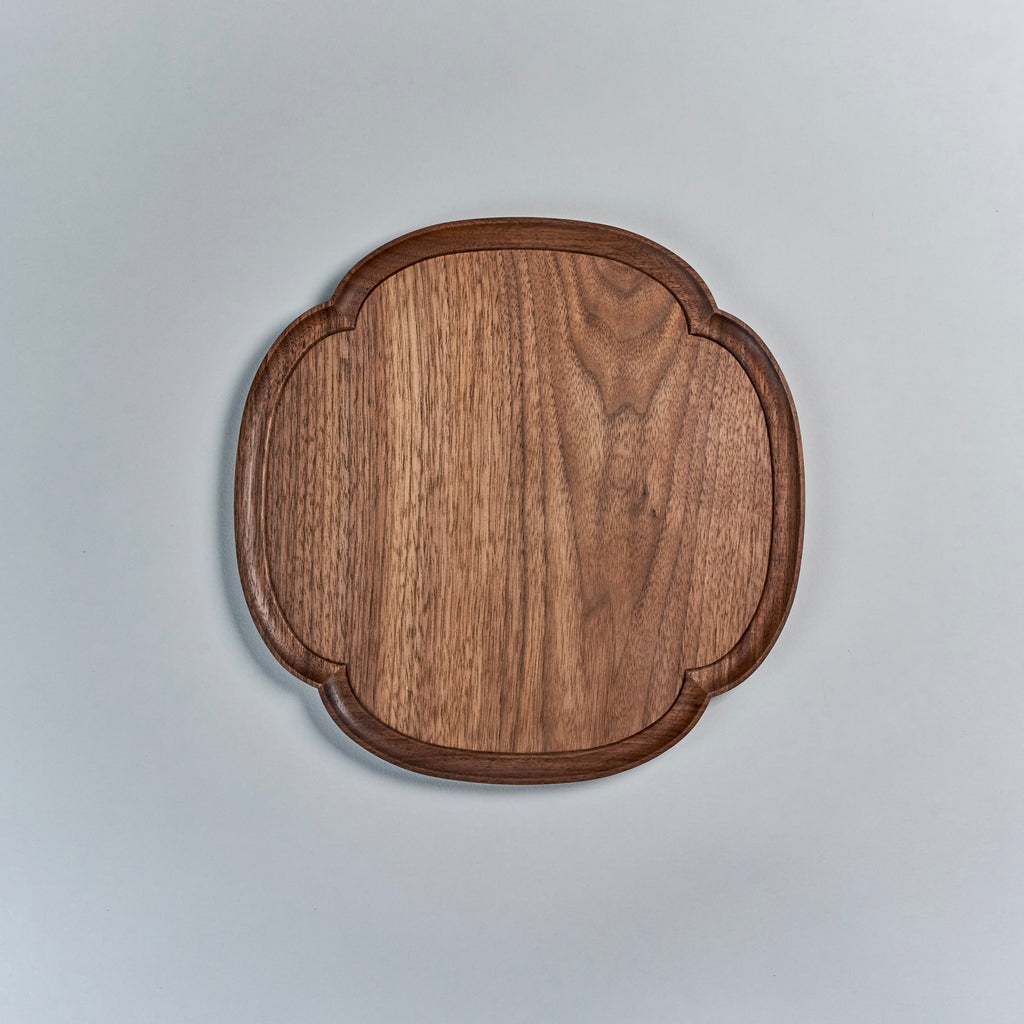 Iwakagu Boke Small Tray, Walnut, 27.5cm x 27.5cm x H1.5cm