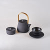 REVOL Pekoe Sugar Bowl with Lid, Black Smooth Dark Metal, 9cm x H5cm, 10cl