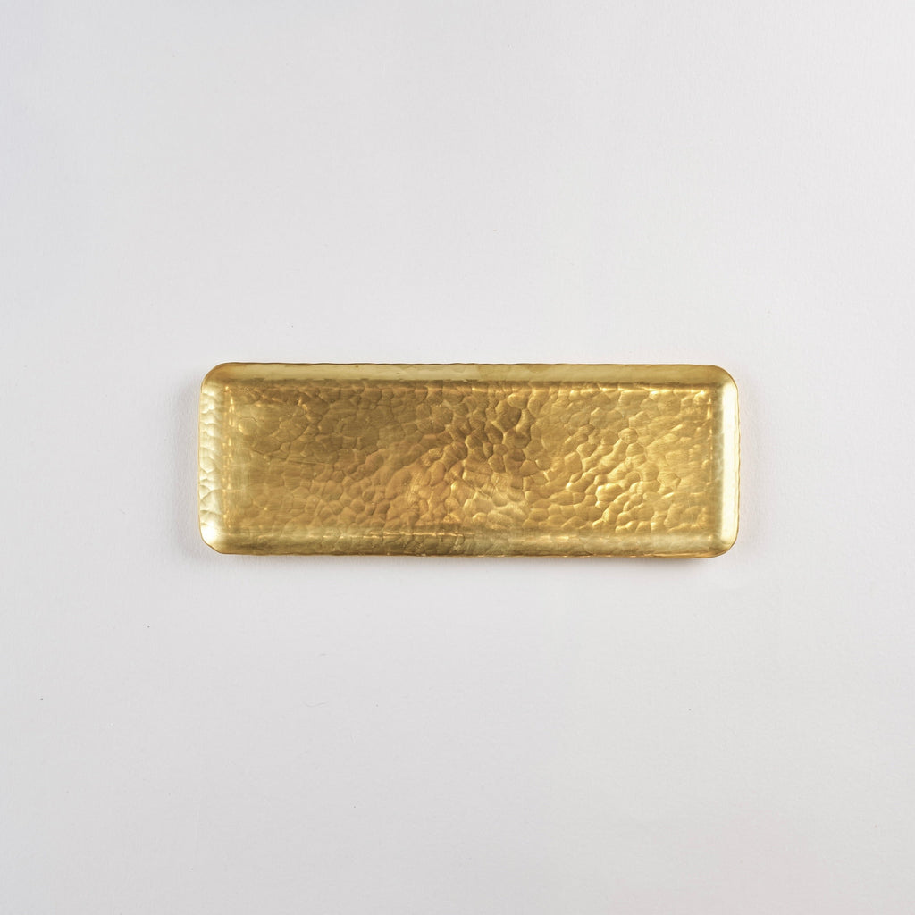 Hammer Pattern Wet Towel Plate Large, Brass, 18.5cm x 6.5cm x 0.5cm