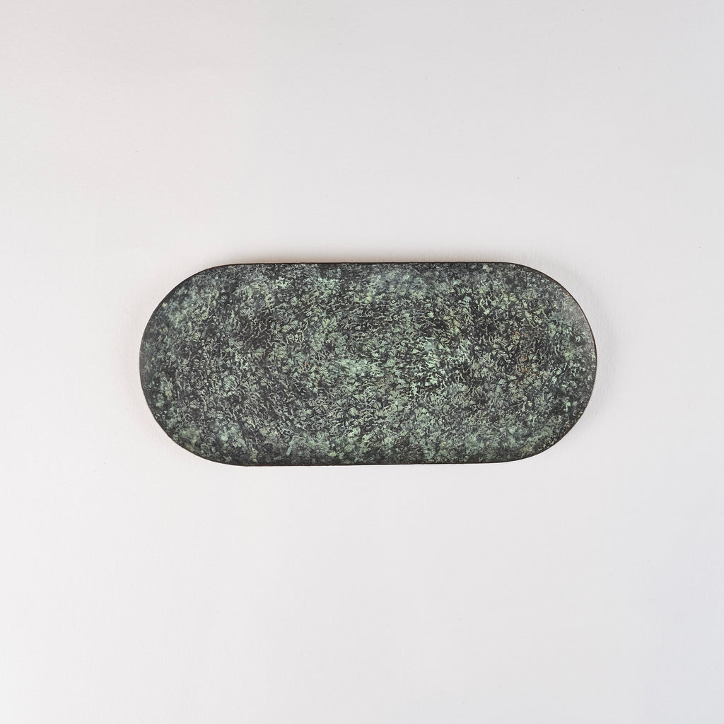 Hammer Pattern Patina Tray, 20.5cm x 9.5cm x 0.8cm