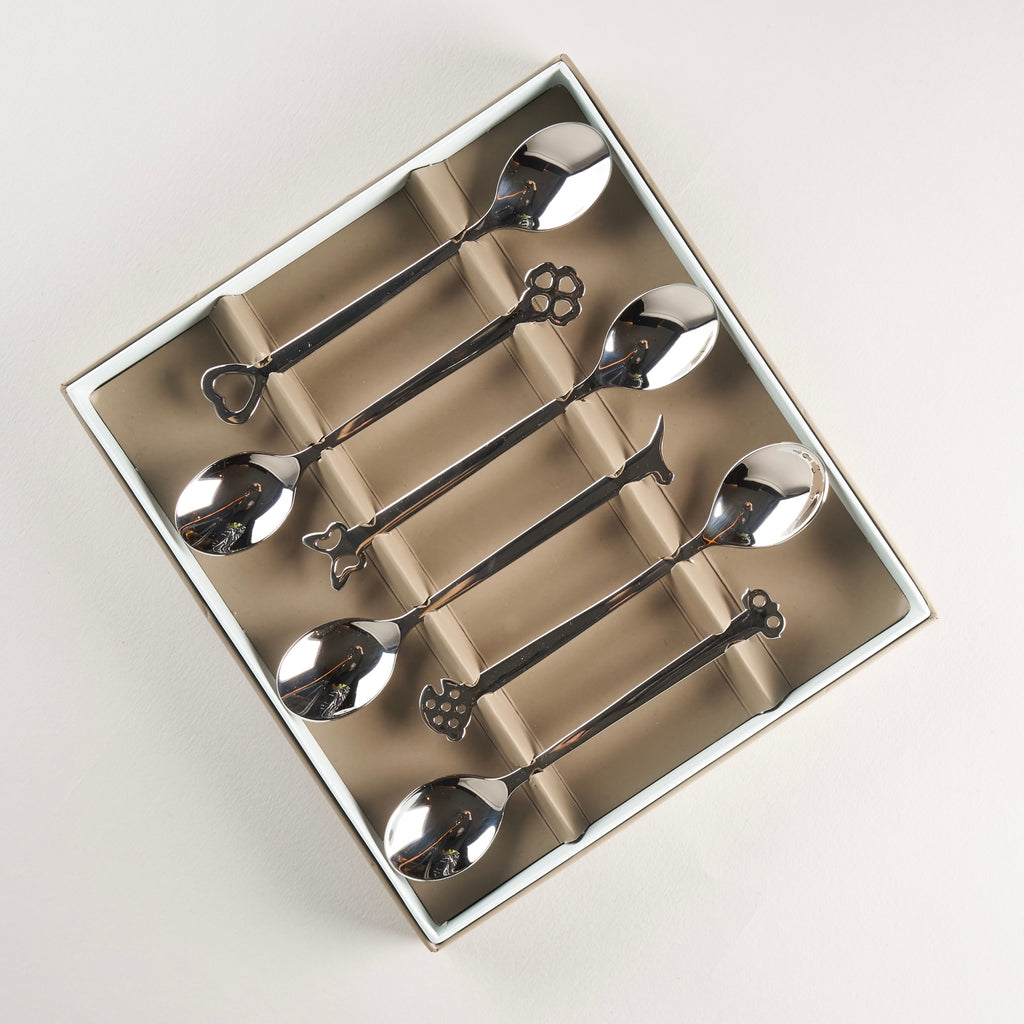 MEPRA EVENTO GIFT BOX 6 TEA SPOONS, 18cm x 20cm x H2.7cm