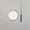 Dessert Plate, 14cm, Dé Off-White/Red VAR 2, Design by Ann Demeulemeester