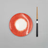 Dinner Plate, 17.5cm, Dé Off-White/Red VAR 5, Design by Ann Demeulemeester