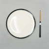 Dinner Plate, 24cm, Dé Off-White/Black VAR 3, Design by Ann Demeulemeester
