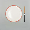 Dinner Plate, 24cm, Dé Off-White/Red VAR 2, Design by Ann Demeulemeester