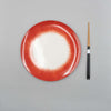 Dinner Plate, 24cm, Dé Off-White/Red VAR 5, Design by Ann Demeulemeester