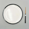 Dinner Plate, 28cm, Dé Off-White/Black VAR 3, Design by Ann Demeulemeester