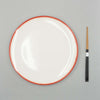 Dinner Plate, 28cm, Dé Off-White/Red VAR 2, Design by Ann Demeulemeester