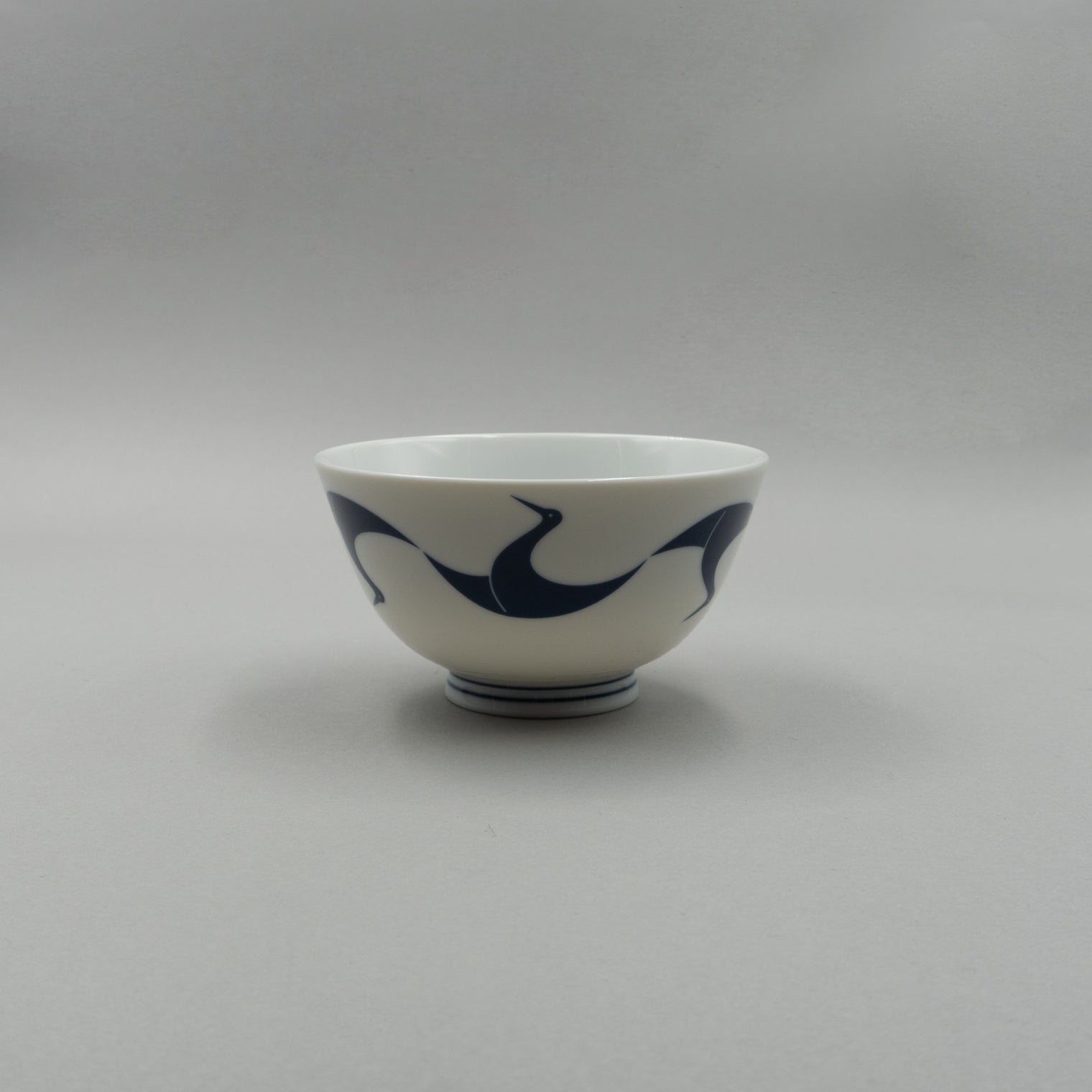 Engi Rice Bowl, Crane, 11cm x H6.3cm