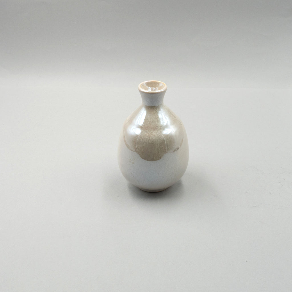 Luster White Sake Bottle, 12.8cm x 8.2cm