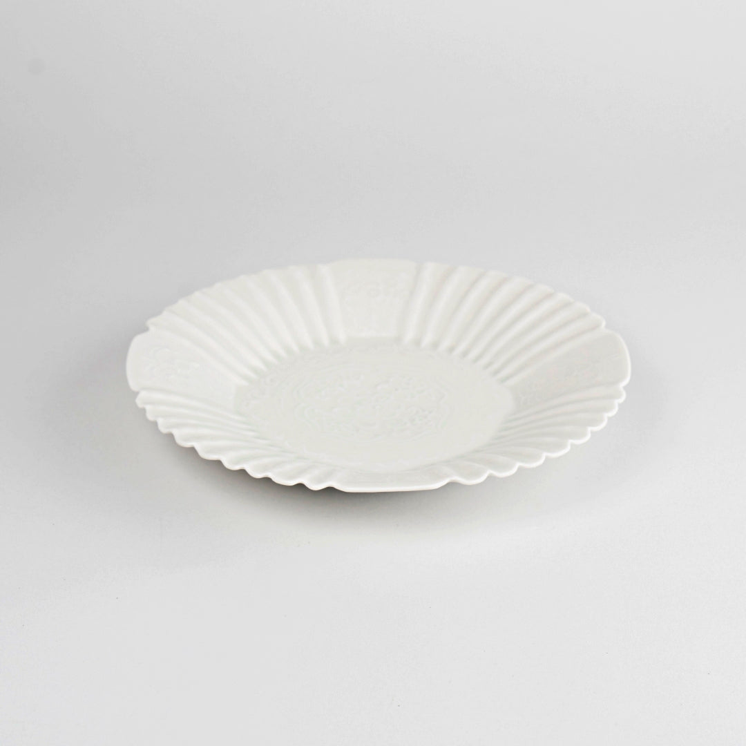 Asami Maeda Rinka Large Plate White, 21.7×3cm
