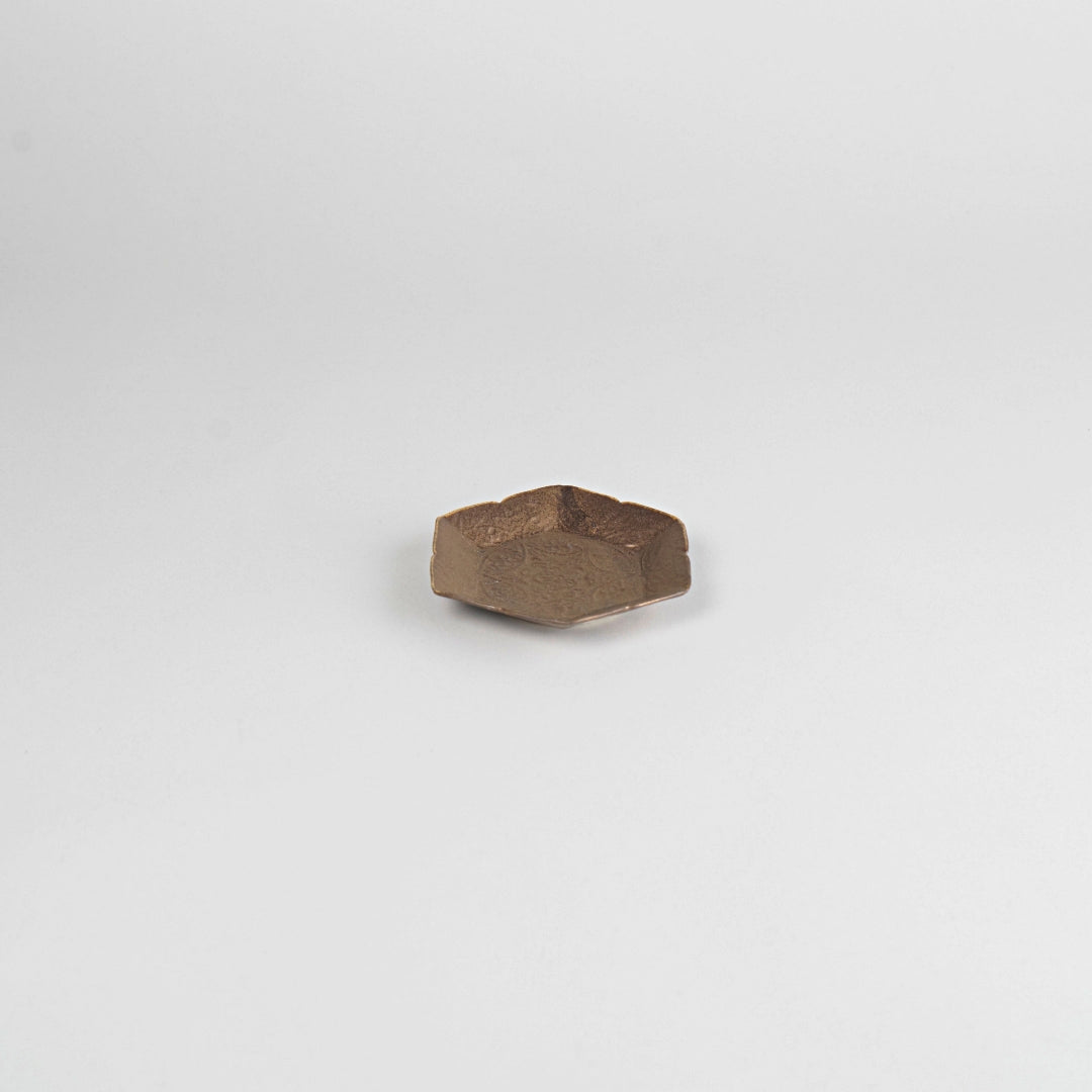 Asami Maeda Floral Shippo Small Dish Bronze, 13×11.6×2.2cm