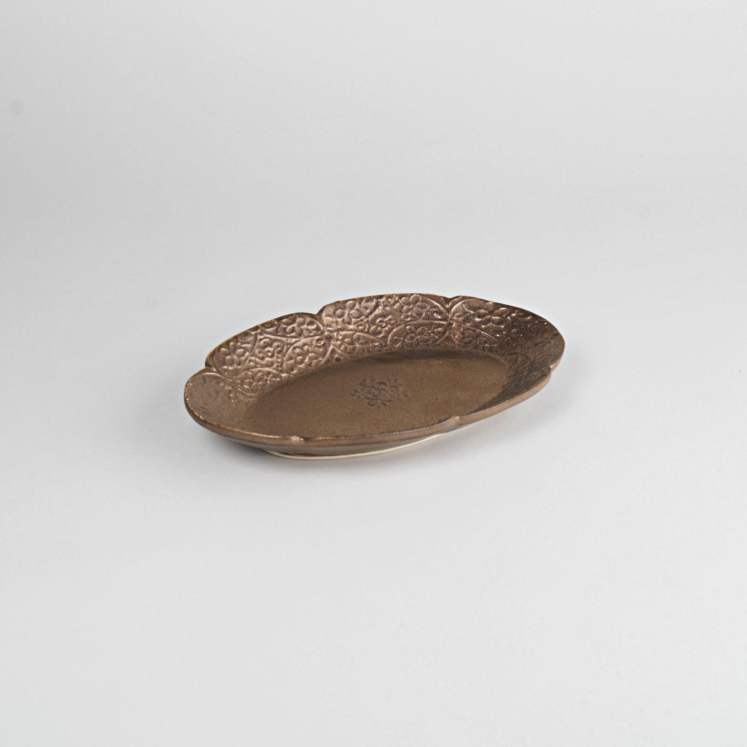 Asami Maeda Medium Oval Plate Bronze, 20.4×13.7×2.7cm