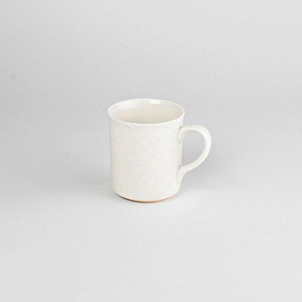 Asami Maeda Floral Shippo Mug White, 7.5×9cm