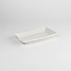 Asami Maeda Square Long Dish White, 20.4×12.4×2.4cm