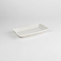 Asami Maeda Square Long Dish White, 20.4×12.4×2.4cm