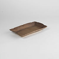 Asami Maeda Square Long Dish Bronze, 20.4×12.4×2.4cm