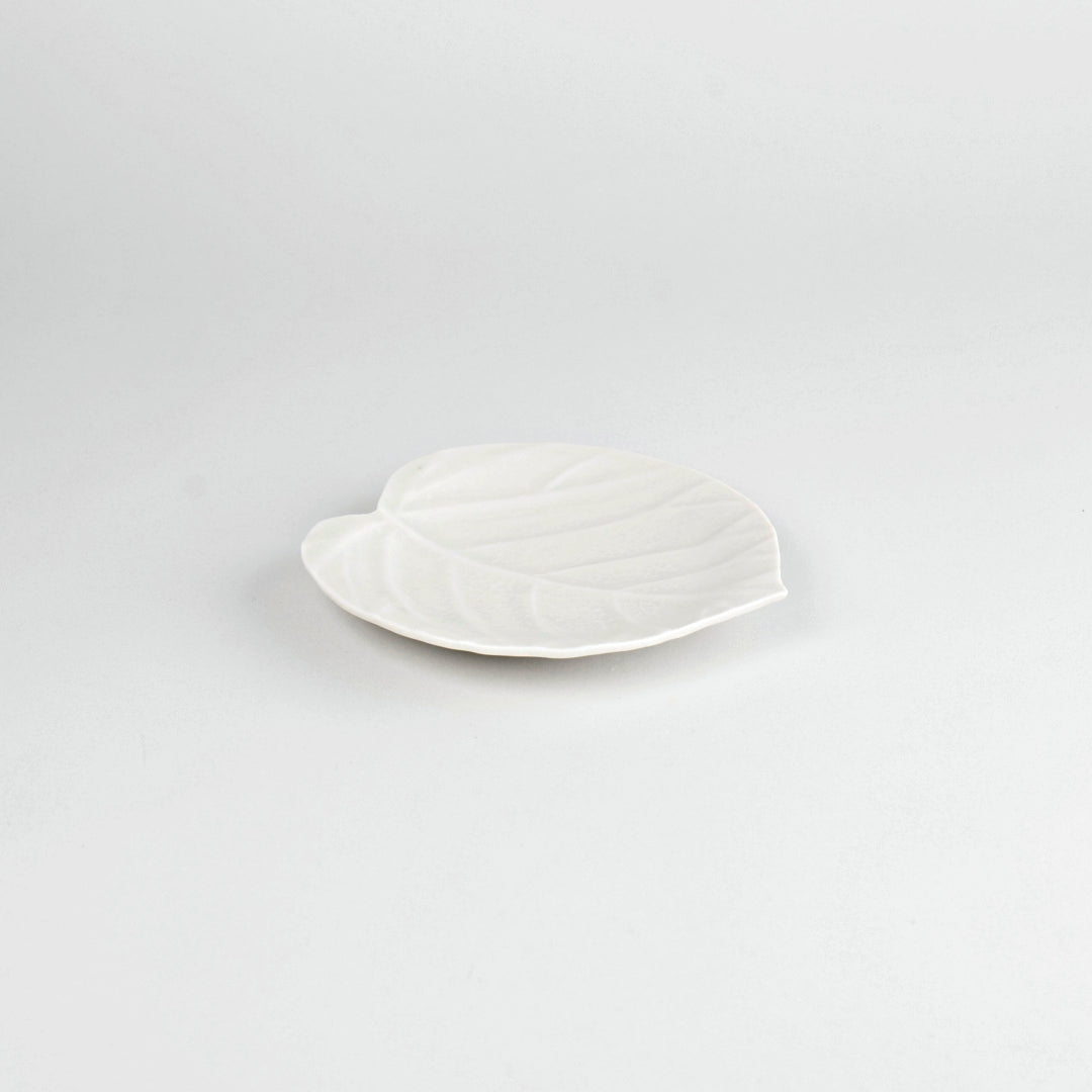Asami Maeda  Ficus Umbellata Small Plate White, 15.3×14.3×1.7cm