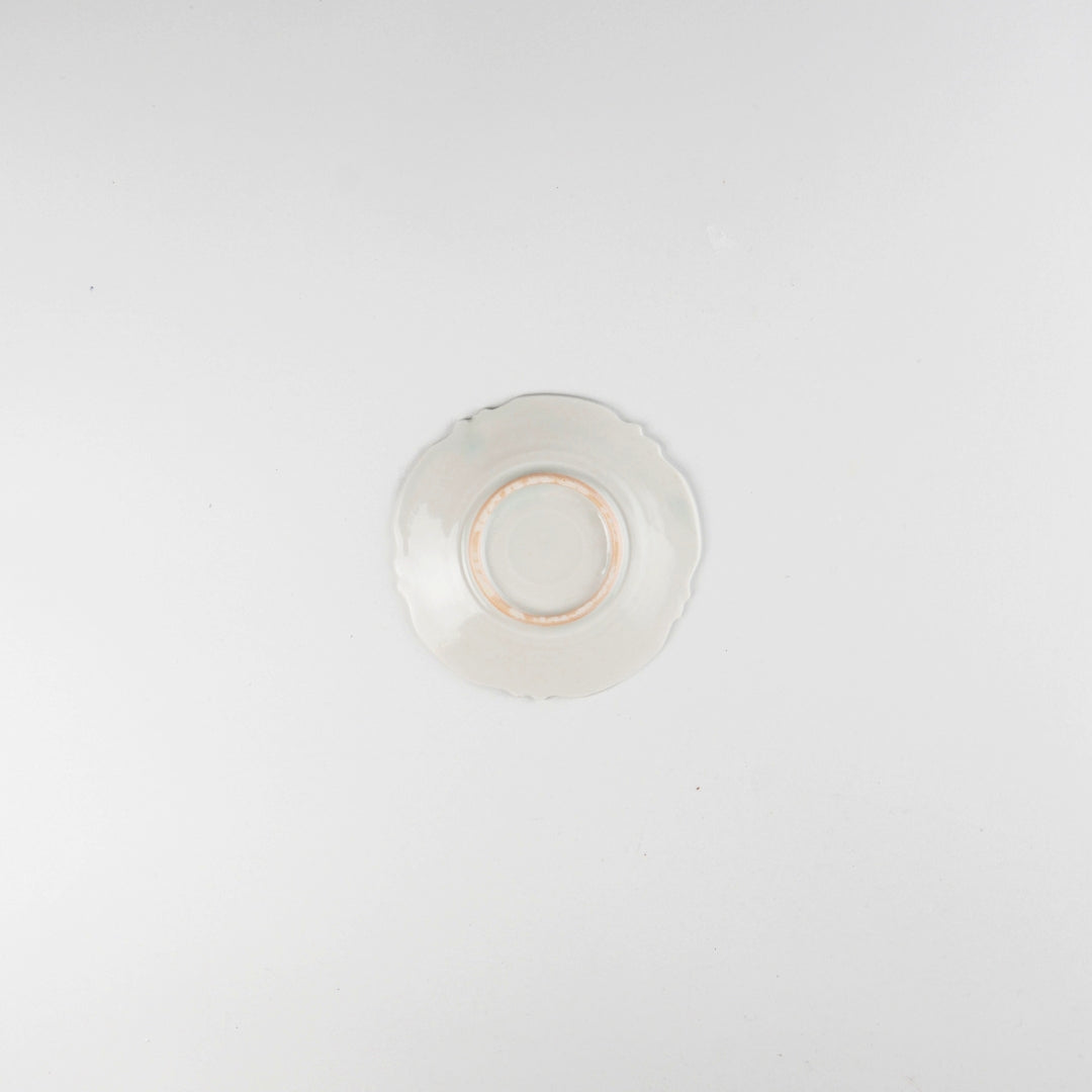 Asami Maeda Flower Arabesque Small Dish White, 10.6×1.5cm