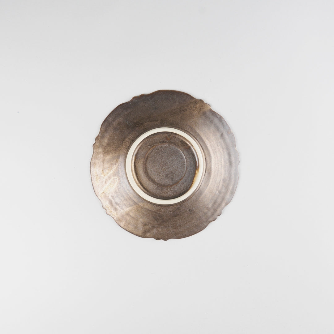 Asami Maeda Flower Arabesque Bronze Plate, 17.2×2.1cm