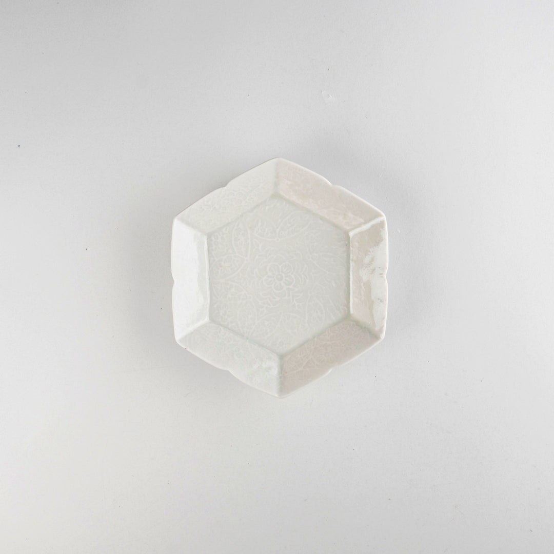 Asami Maeda Floral Shippo 5-inch Plate White, 15.3×14×2.7cm