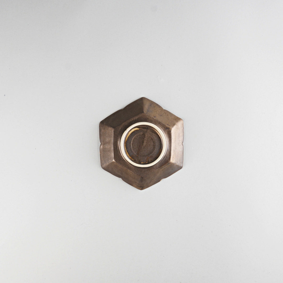 Asami Maeda Floral Shippo 4-inch Plate Bronze, 15.3×14×2.7cm