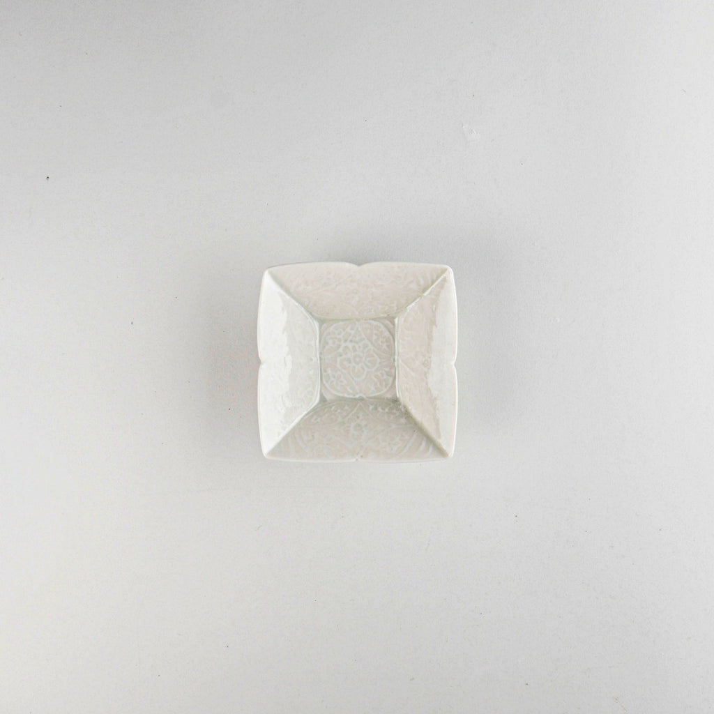 Asami Maeda Square Plate White, 9.7×9.4×3cm
