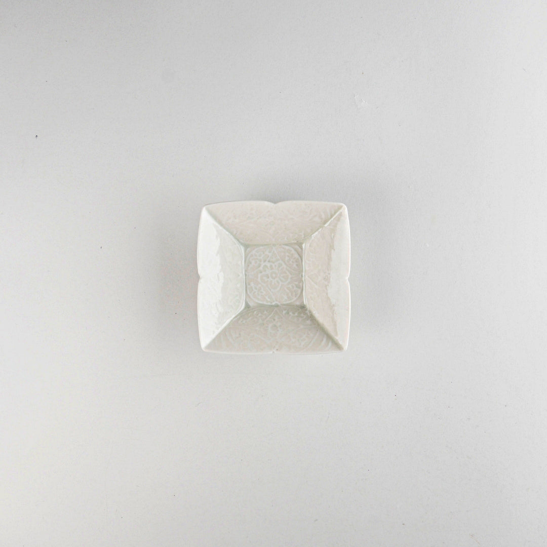 Asami Maeda Square Plate White, 9.7×9.4×3cm