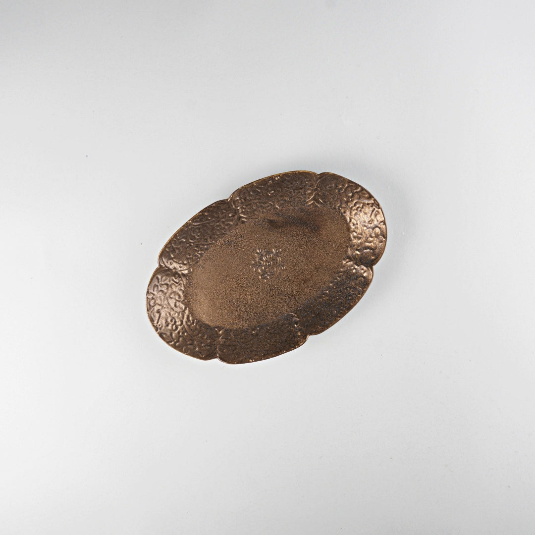 Asami Maeda Medium Oval Plate Bronze, 20.4×13.7×2.7cm