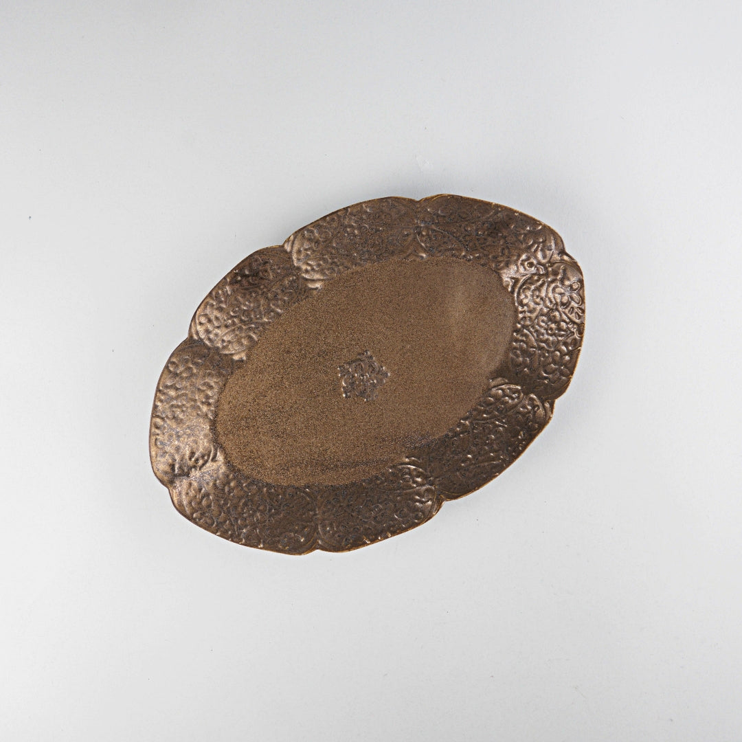 Asami Maeda Large Oval Plate Bronze, 24×16.6×2.7cm